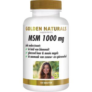 Golden Naturals MSM 1000mg (120 veganistische tabletten)