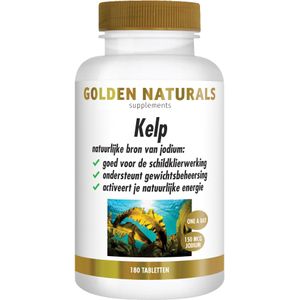 Golden Naturals - Kelp - 180 Veganistische Tabletten