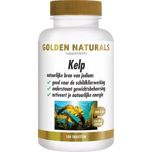 Golden Naturals - Kelp - 180 Veganistische Tabletten