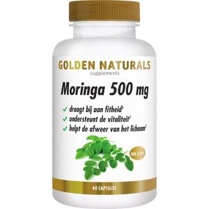 Golden Naturals - Moringa 500mg - 60 Veganistische Capsules