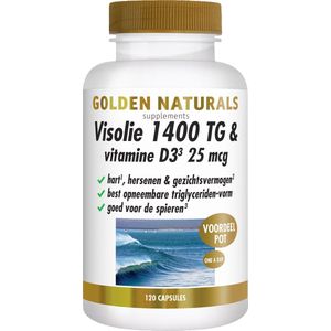 Visolie 1400 TG - Vitamine D3 25 mcg - Omega-3 Vetzuur - 60 Capsules