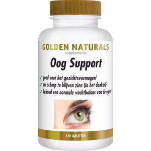 Golden Naturals - Oog Support - 120 Veganistische Tabletten