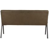 LABEL51 Eetkamerbank Matz - Army green - Microfiber - 145 cm: Comfortabele en trendy eetkamerbank met een speelse uitstraling