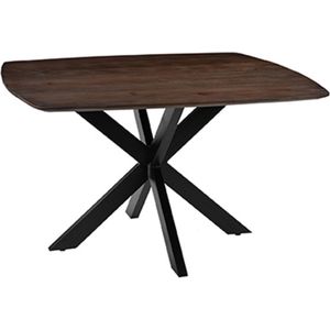 LABEL51 Eetkamertafel Blake - Espresso - Mangohout - 130x130 cm