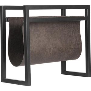 LABEL51 Magazinehouder Decoratie - Grijs - Leder