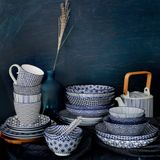 Tokyo Design Studio - Nippon Blue - Set van 4 Borden - Ø 16 cm - Porselein