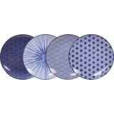 Tokyo Design Studio - Nippon Blue - Set van 4 Borden - Ø 16 cm - Porselein
