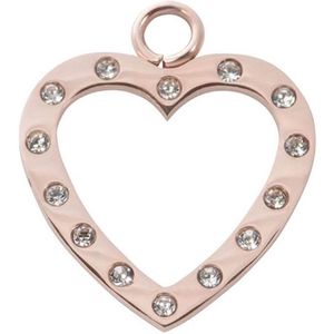 iXXXi Charm Open Heart with Zirconia Rosé