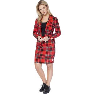 OppoSuits Lumberjackie - Vrouwen Kostuum - Rood - Kerst - Maat 44