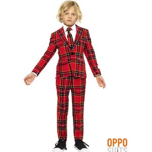 OppoSuits Geruit Kostuum The Lumberjack Rood