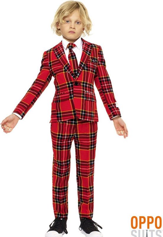 Carnaval Opposuits Lumberjack Kind - Rood - Blazer - Pantalon - Stropdas