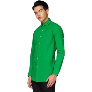 OppoSuits - Evergreen - Overhemd - Groen - Casual Effen Gekleurd