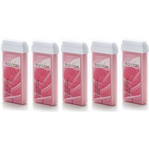 ItalWax 5x Waxpatroon Rozen 100ml - Wax Cartridge Roses voor Harsen - 500ml Totaal