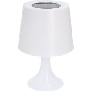 Moderne LED Tafellamp Op Zonne-energie - Fat White - Draadloos met Sensor - 23 cm