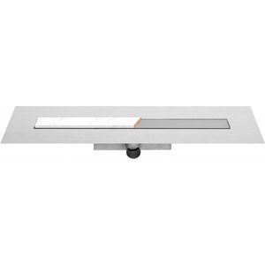 Douchegoot Easy Drain Compact 30 Modulo Stone 80 cm complete set, waterslot 30 mm