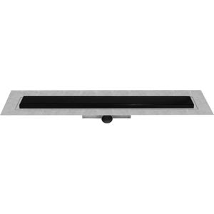 Douchegoot easy drain compact modulo taf black - zero+ zwart m1 70 cm, waterslot 50 mm