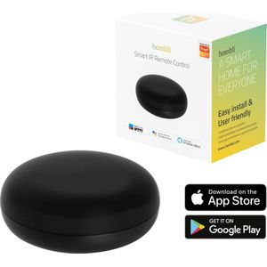 Hombli IR Smart Remote Control - Wifi - Universele Afstandsbediening - Ontvanger - Spraakbesturing met Google, Alexa en Siri - Zwart
