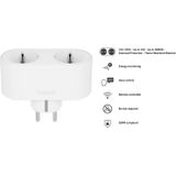 Hombli - Slimme Stekker - Wit - 2 Contacten - WiFi - Timerfunctie