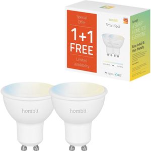 Hombli Smart Spot GU10 | Instelbaar wit | 4.5W | 2700K-6500K | 2 stuks