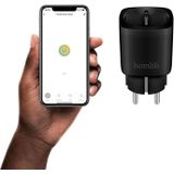 Hombli Slimme Stekker - 220V - WiFi - Timerfunctie - Compitabel met Amazon Alexa en Google Home - Bediening via Hombli App - 1 stuks - Zwart