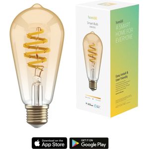 Hombli Smart Filament Bulb - E27 ST64 -Amber - Edison - Warm wit licht - Vintage look - Wifi - 1 Stuk