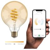 Hombli Smart Filament Bulb - E27 G95 - Amber - Globe - Warm wit licht - Vintage look - Wifi - 1 Stuk