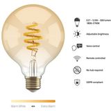 Hombli Smart Filament Bulb - E27 G95 - Amber - Globe - Warm wit licht - Vintage look - Wifi - 1 Stuk