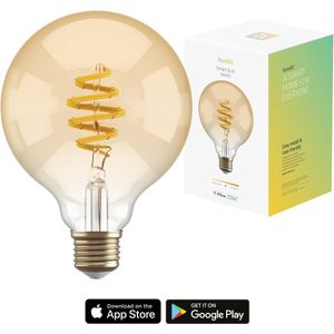 Hombli Smart Filament Bulb - E27 G95 - Amber - Globe - Warm wit licht - Vintage look - Wifi - 1 Stuk