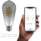 Hombli - Smart Filament Bulb ST64 CCT - E27 - Rookkleur - 5.50 W - 180 lm