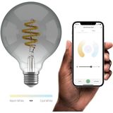 Hombli - Smart Filament Bulb - E27 G95 - Smokey - Globe - Warm Wit Licht - 1 Stuk