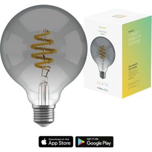 Hombli - Smart Filament Bulb - E27 G95 - Smokey - Globe - Warm Wit Licht - 1 Stuk