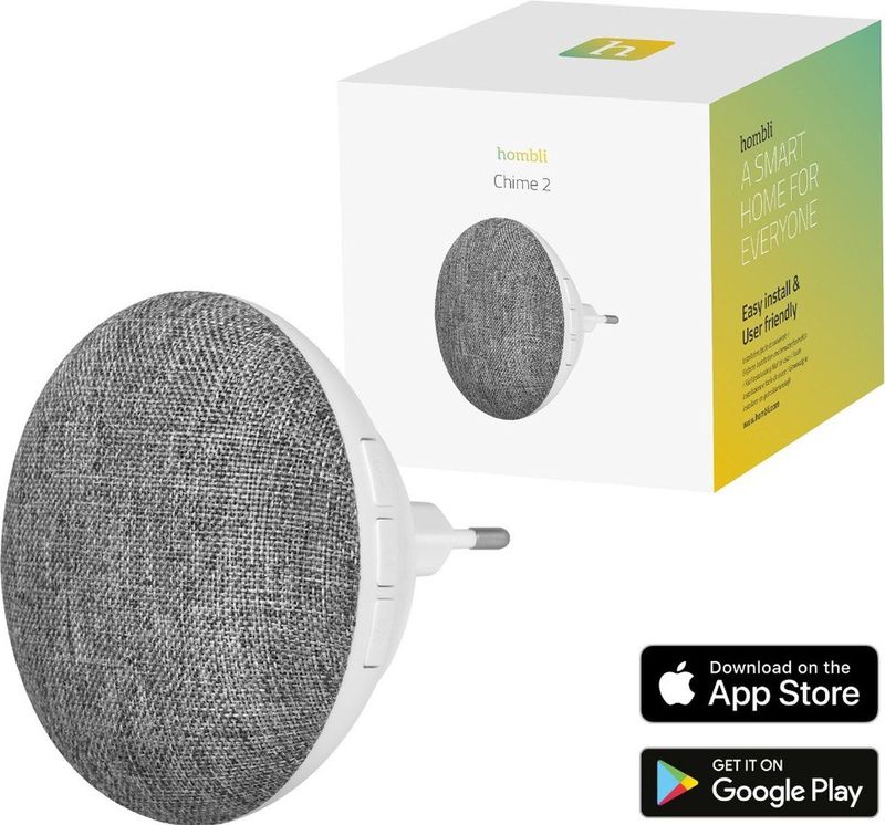Hombli - Chime - Draadloze Deurbellen - Wit - Tot 30 Meter Bereik