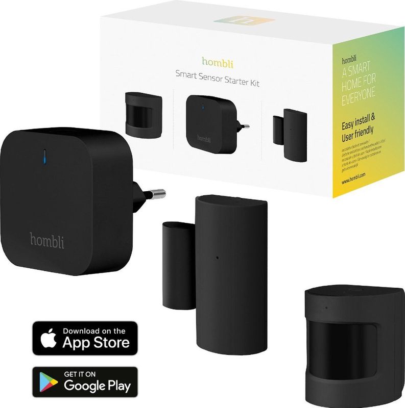Hombli - Smart Bluetooth Sensor Kit - Tuinartikelen - Zwart - Inclusief Bridge en Sensoren