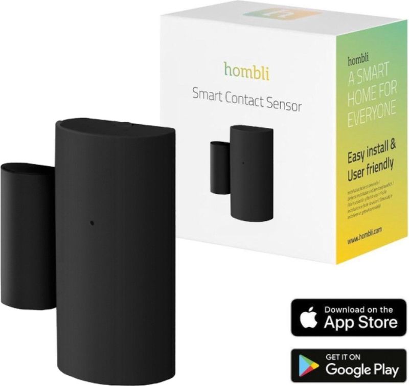 Hombli Slimme Draadloze Pir Bewegingsmelder - Directe Waarschuwing Via App - Zwart