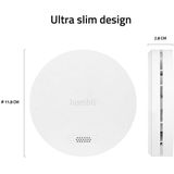 Hombli Slimme Rookmelder met Magneet - Brandmelder - 10 jaar batterij - Luid alarm - App & mobiele meldingen - Eenvoudige installatie - Wit