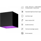 Hombli Muurlamp - Wandlamp binnen - Wandlamp buiten - LED Verlichting - Wandlamp badkamer - Aluminium - Zwart