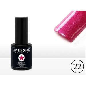 Awesome #22 Fuchsia met fijne glitter Gelpolish - Gellak - Gel nagellak - UV & LED