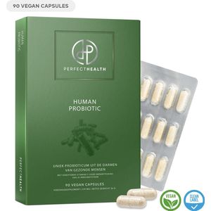 Perfect Health - Human Probiotic - Probiotica - Voedingssupplement - Ondersteunt het natuurlijk evenwicht in je darmen - Hoog gedoseerd - 90 capsules - Vegan