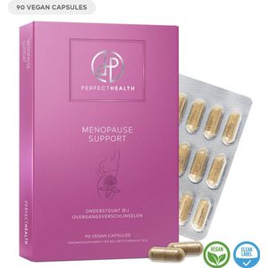 Perfect Health - Menopause Support - Voedingssupplement - Biedt ondersteuning tegen overgangsperikelen - Hoog gedoseerd - 90 capsules - Vegan