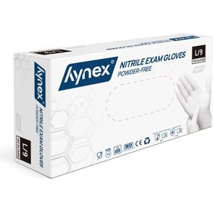 Hynex Nitril handschoenen maat L wit 100/doos 3,5gram