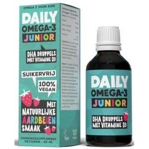 Daily Supplements - Algenolie - 100% Plantaardige Omega-3 met Vitamine D voor Kinderen - 50 ml