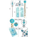 Het Betere Merk kroon voor bij de prinsessenjurk meisje - Elsa haarvlecht - toverstaf - prinsessen accessoireset