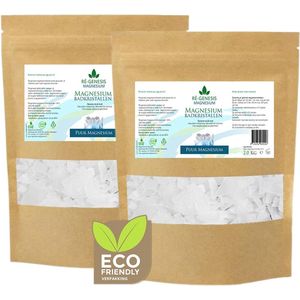 Ré-genesis Magnesium Badkristallen Vlokken – Magnesium Badzout – Voetbadzout - 4 kg (2x2kg) in stazak
