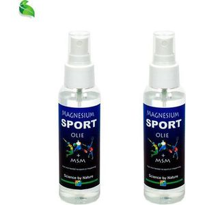 Magnesium sportolie+MSM van Himalaya magnesium | Magnesiumspray 2x 100 ml | Magnesium olie+MSM voor je spieren