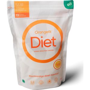 Orangefit Diet Vegan Afslankshake - Maaltijdvervanger / Maaltijdshake - Afvallen & Diëten - 850g (13 shakes) - Banaan - Nr 1 Consumentenbond