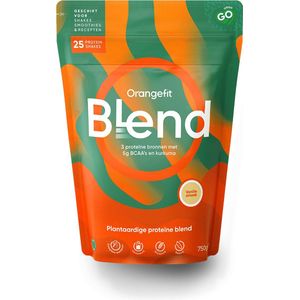 Orangefit Blend | Eiwitshake | 3 Plantaardige Eiwitbronnen | BCAA's en Kurkuma | 750 gram | Vanille