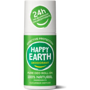 Happy Earth 100% Natuurlijke Deodorant Roller Cucumber Matcha 75 ml