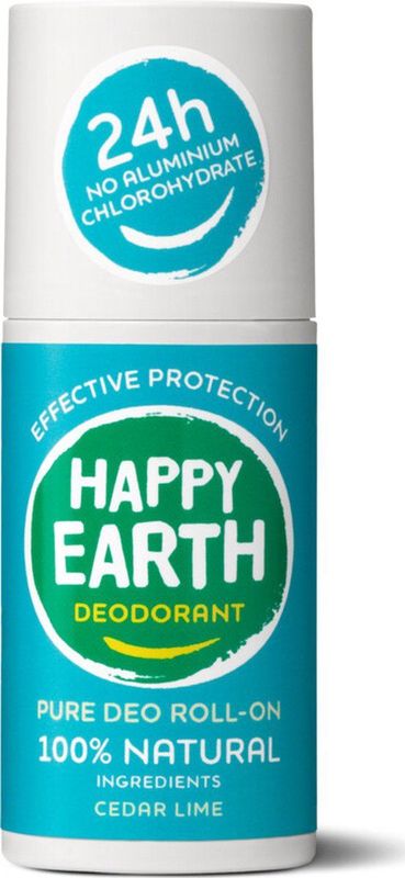 Happy Earth 100% Natuurlijke Deodorant Roll-On Cedar Lime 75 ml