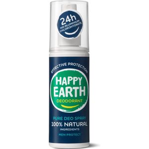 Happy Earth 100% Natuurlijke Deodorant Spray Men Protect 100 ml