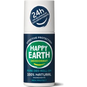 Happy Earth 100% Natuurlijke Deodorant Roll-On Men Protect 75 ml